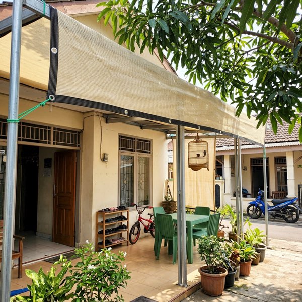 Paranet Cream Teras Rumah